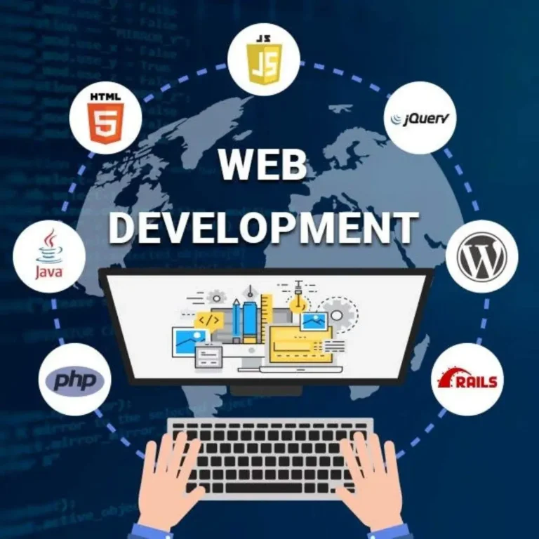 Professional web developer creating a modern business website to improve online presence and digital growth.